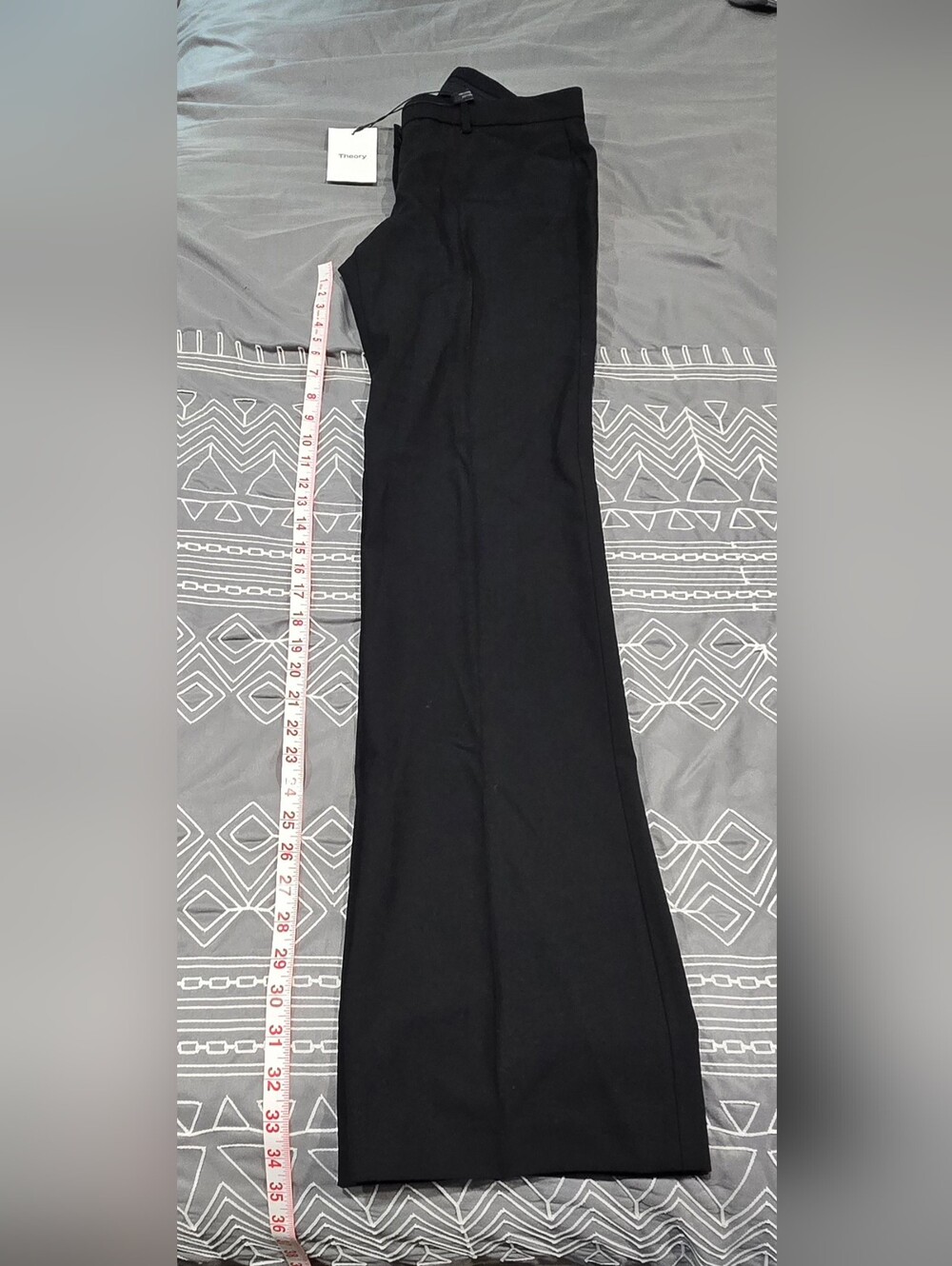 Theory Custom Max Black Edition Stretch Wool Trouser Pants Size 6 - Picture 3 of 8